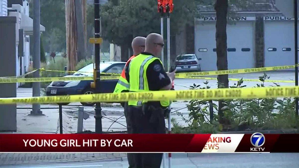 Young girl in critical condition after being hit by car in downtown Papillion