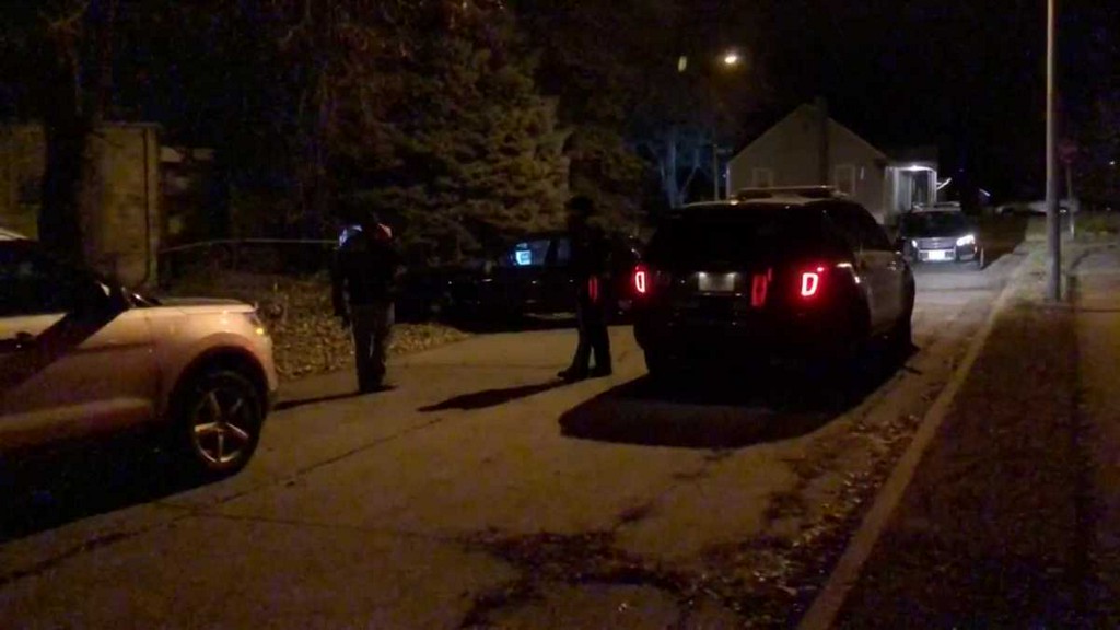 An Omaha police cruiser was damaged Sunday night, leading to a chase in north Omaha.