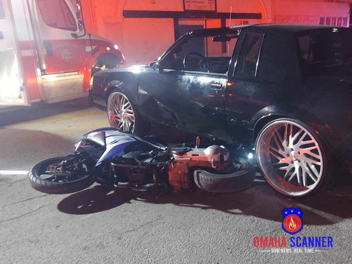 Injury Accident: 16th and Locust Street Single motorcycle crash. Bleeding from head and unconscious. OFD