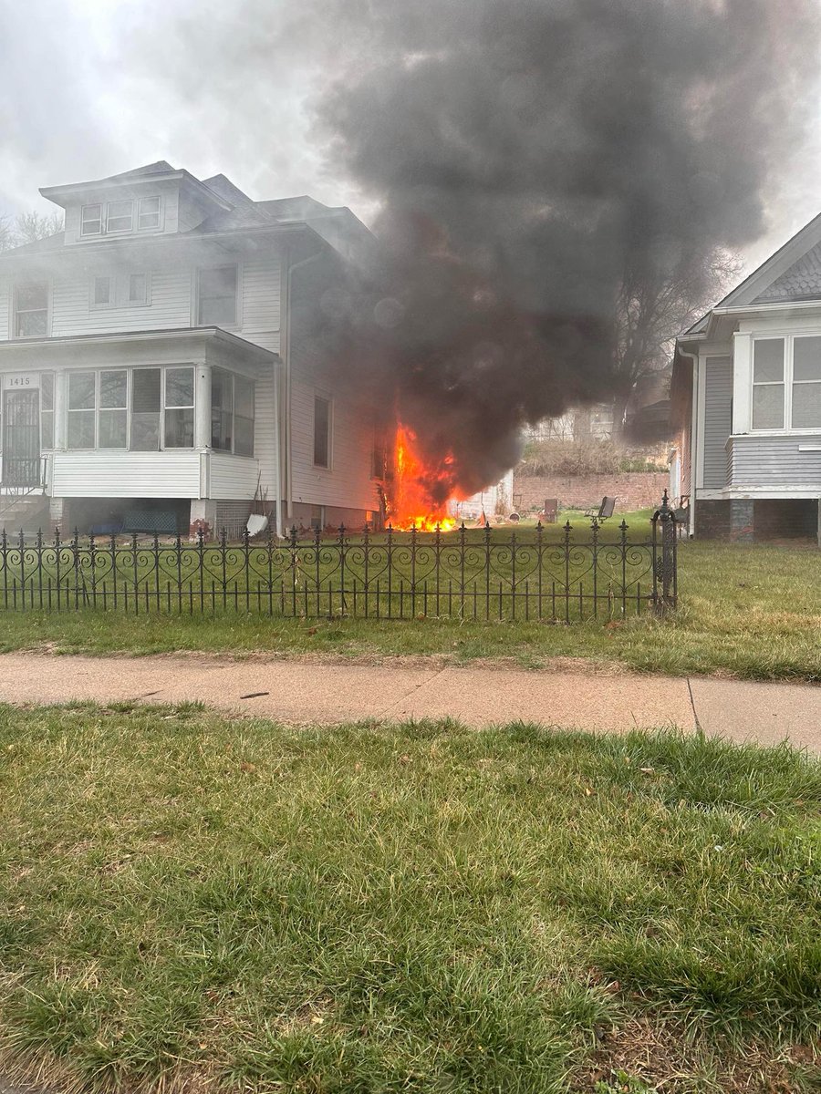 Omaha Fire responded to a call of a house fire near 12th and Williams Street. Smoke was showing as crews were driving to the scene and were met with the back of a house on fire. No injuries were immediately reported
