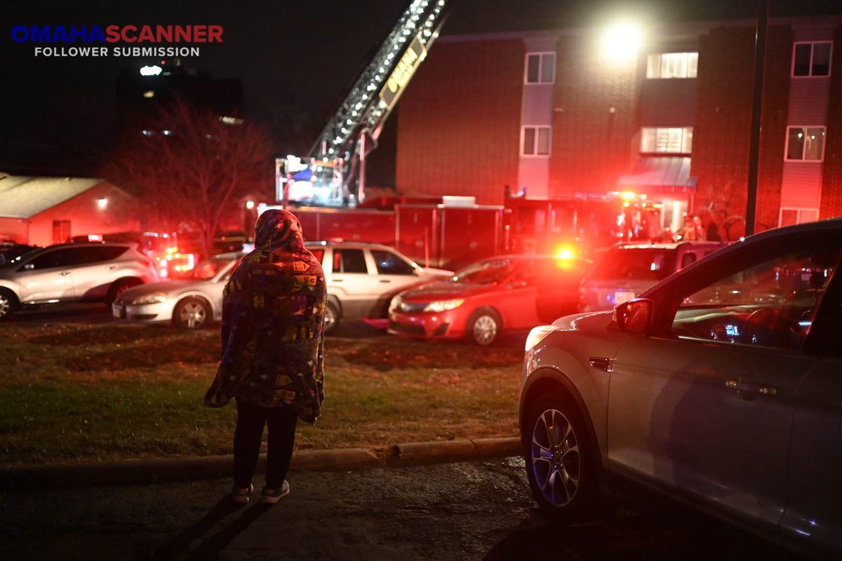 Omaha Police reported a fully involved structure fire at 1876 S 74th Street. A working fire and second alarm was called right away due to the additional information from OPD. OFD conducted several rescues of occupants. Three patients have so far been transported, two in critical condition. Several other patients have been checked out and cleared by medics on scene. The fire was under control after 20 minutes. Crews will remain on scene to check for hot spots, do overhaul after fire investigators work through the scene.