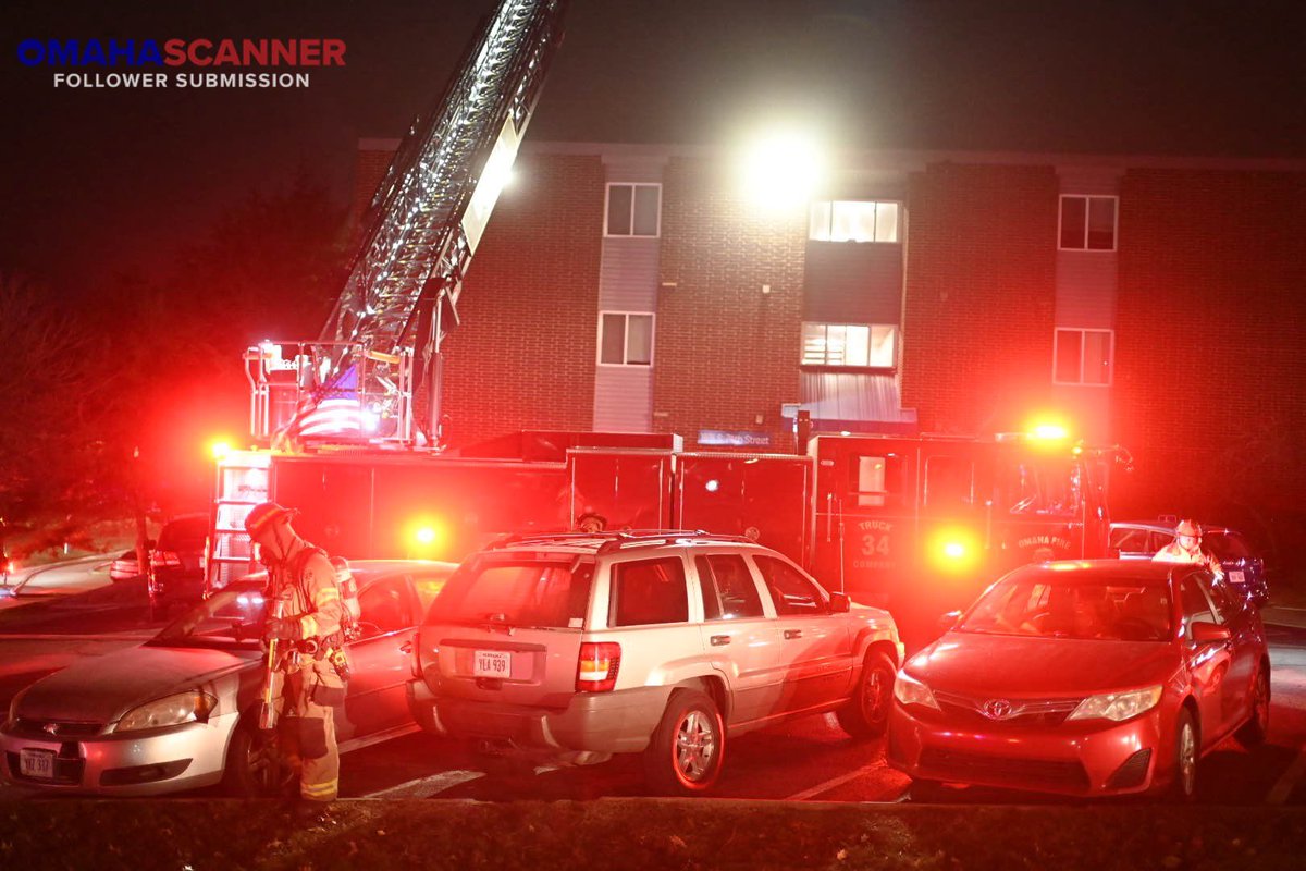 Omaha Police reported a fully involved structure fire at 1876 S 74th Street. A working fire and second alarm was called right away due to the additional information from OPD. OFD conducted several rescues of occupants. Three patients have so far been transported, two in critical condition. Several other patients have been checked out and cleared by medics on scene. The fire was under control after 20 minutes. Crews will remain on scene to check for hot spots, do overhaul after fire investigators work through the scene.