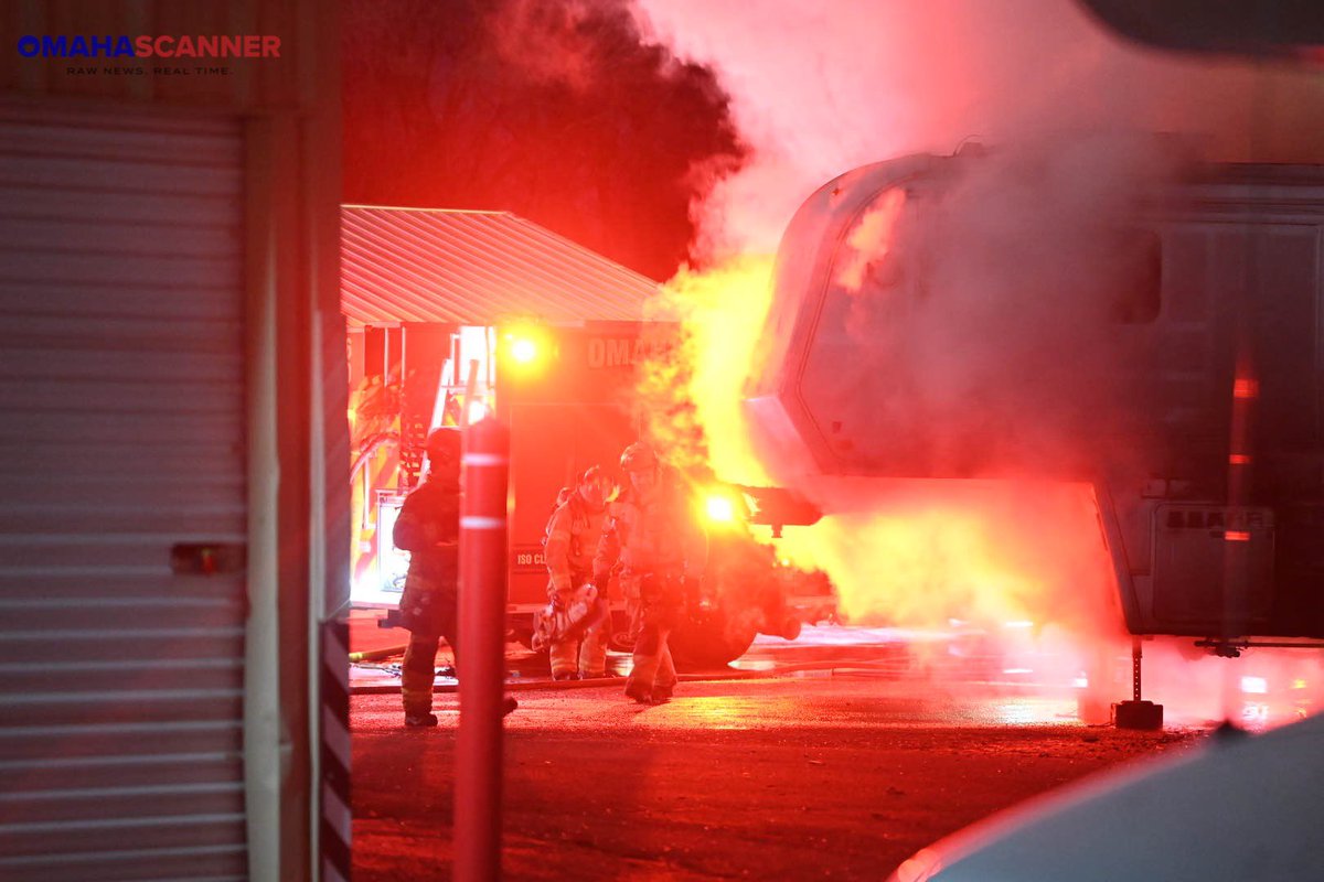 Omaha Fire making quick work of a camper fire at 2829 148th Ave Circle this evening. E60 had a fully involved camper on fire and requested additional resources to respond. No immediate injuries reported. Fire investigators were called to the scene