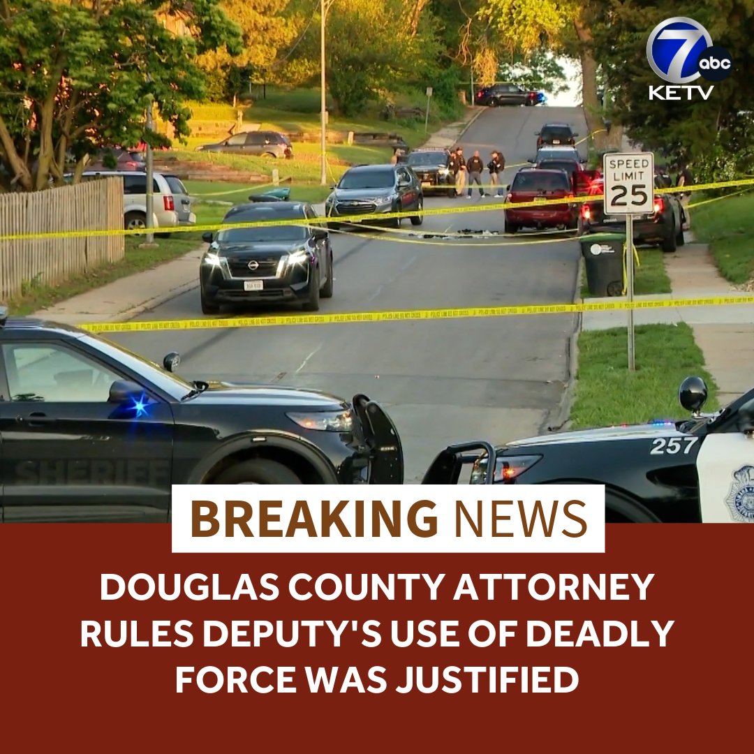 Douglas County Attorney Don Kleine determined a deputy's use of deadly force was justified