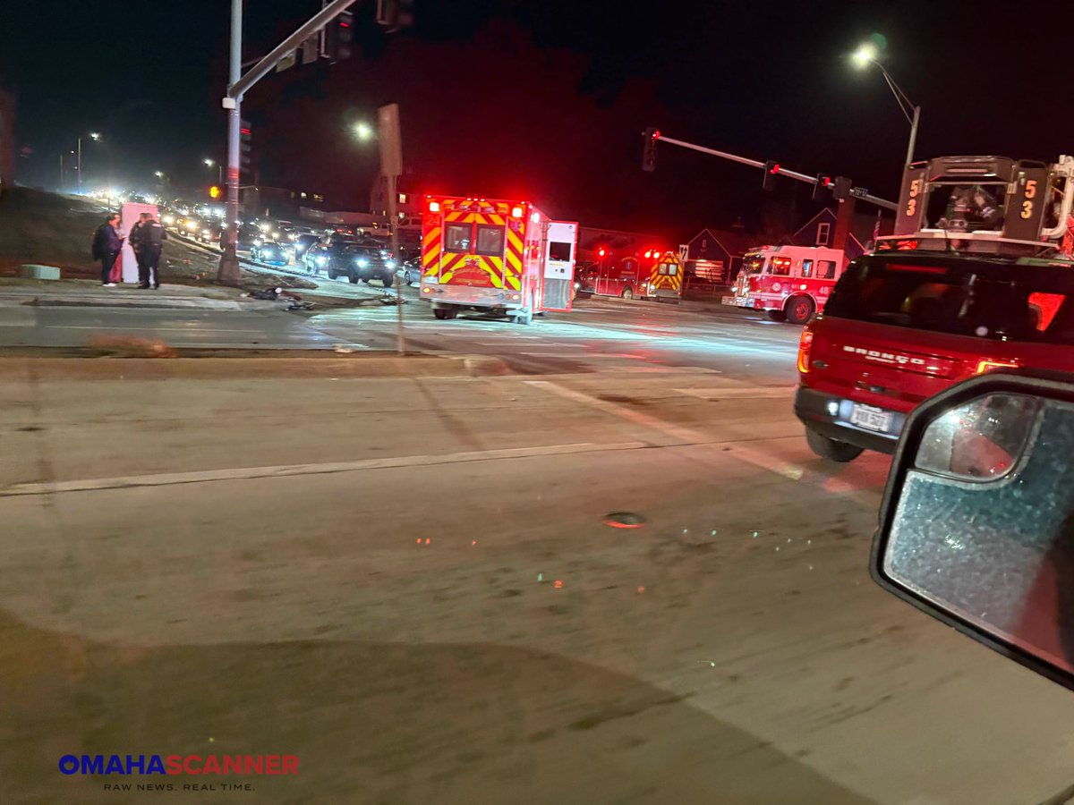Omaha Fire was called to 72nd and Cass Street for a multi-vehicle crash. An 18 y/o male was transported Code 3 Trauma (critical) to Bergan. Three other patients were transported Code 2 to Children’s Hospital