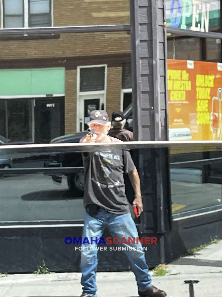 Omaha Police were called to the area of 31st and Leavenworth Street after receiving multiple calls for an armed party. One caller stated two people were pointing guns at each other. The second caller said a white male in a brown shirt and jeans was pointing