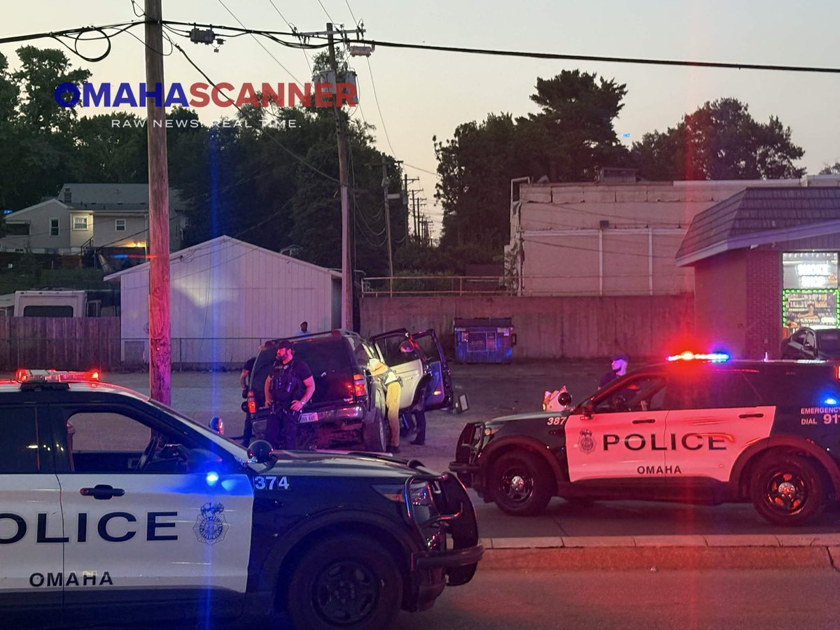 Omaha Police located a black 2002 Tahoe that fled from officers two days ago. Officers attempted a stop near 42nd and Woolworth and the vehicle fled again. ABLE-1 was overhead and tracked the vehicle until it wrecked out near 60th and Ames. 